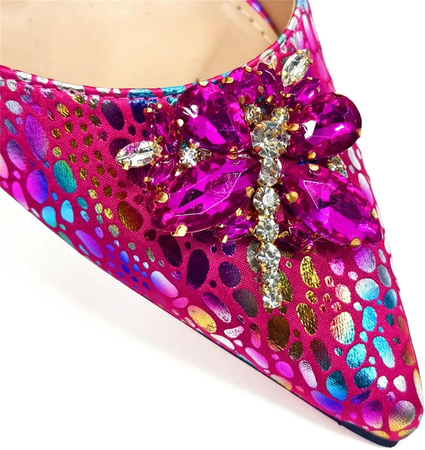 Womens African Lace Rhinestone Wedding Shoes Set Italian Bridal Pumps and Mini Evening Bag Party Accessories