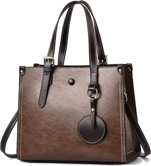 Women's Bags Retro Square Handbags Large-Capacity Women's Messenger Bags Women Pu Leather Shoulder Bags, Brown