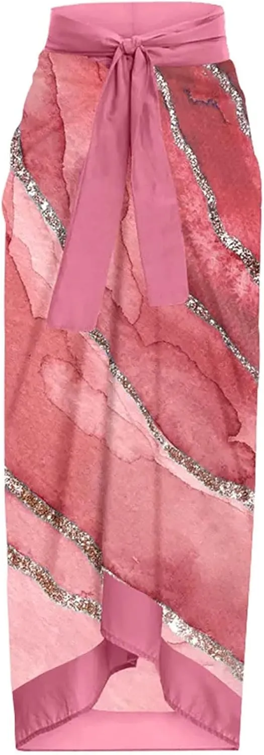 Women's Beach Match Elegant Swimsuits Sets - Pink Floral Triangle Bikini Swimsuits