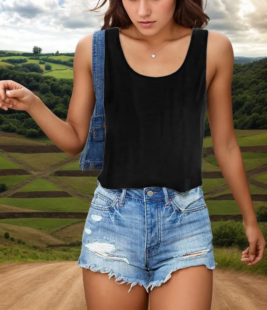 Womens Country Concert Cowgirl Tank Tops Sexy Western Graphic Crop Outfits for Teens