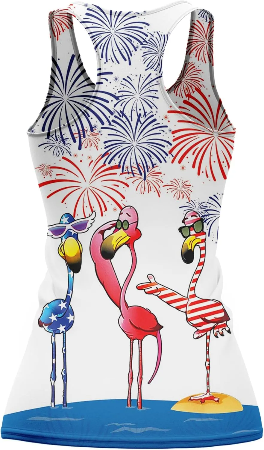 Womens Graphic Tank Tops Racerback Sleeveless Summer Floral Rose Design Tops