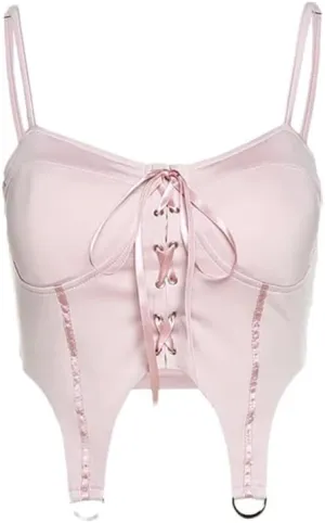 Women's Pink Cute Sexy Design Sense Wear Elastic Breathable Camisole Vest Party