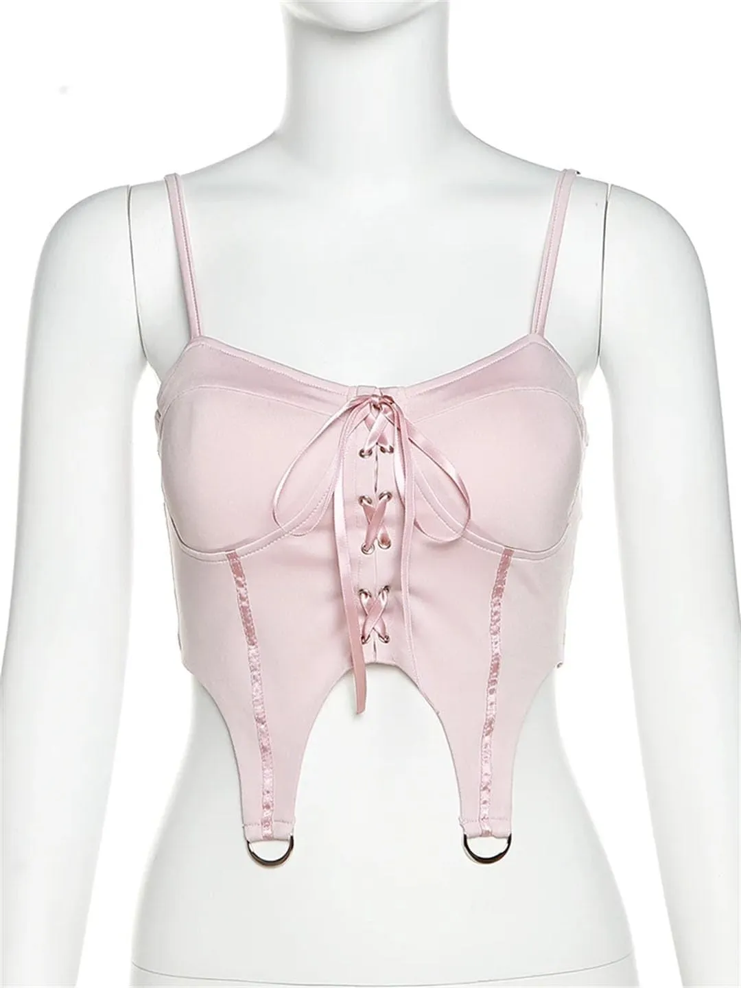 Women's Pink Cute Sexy Design Sense Wear Elastic Breathable Camisole Vest Party