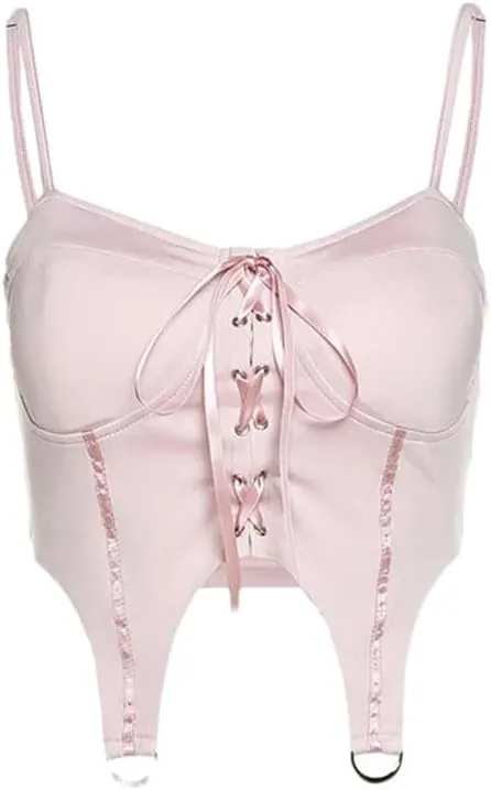 Women's Pink Cute Sexy Design Sense Wear Elastic Breathable Camisole Vest Party