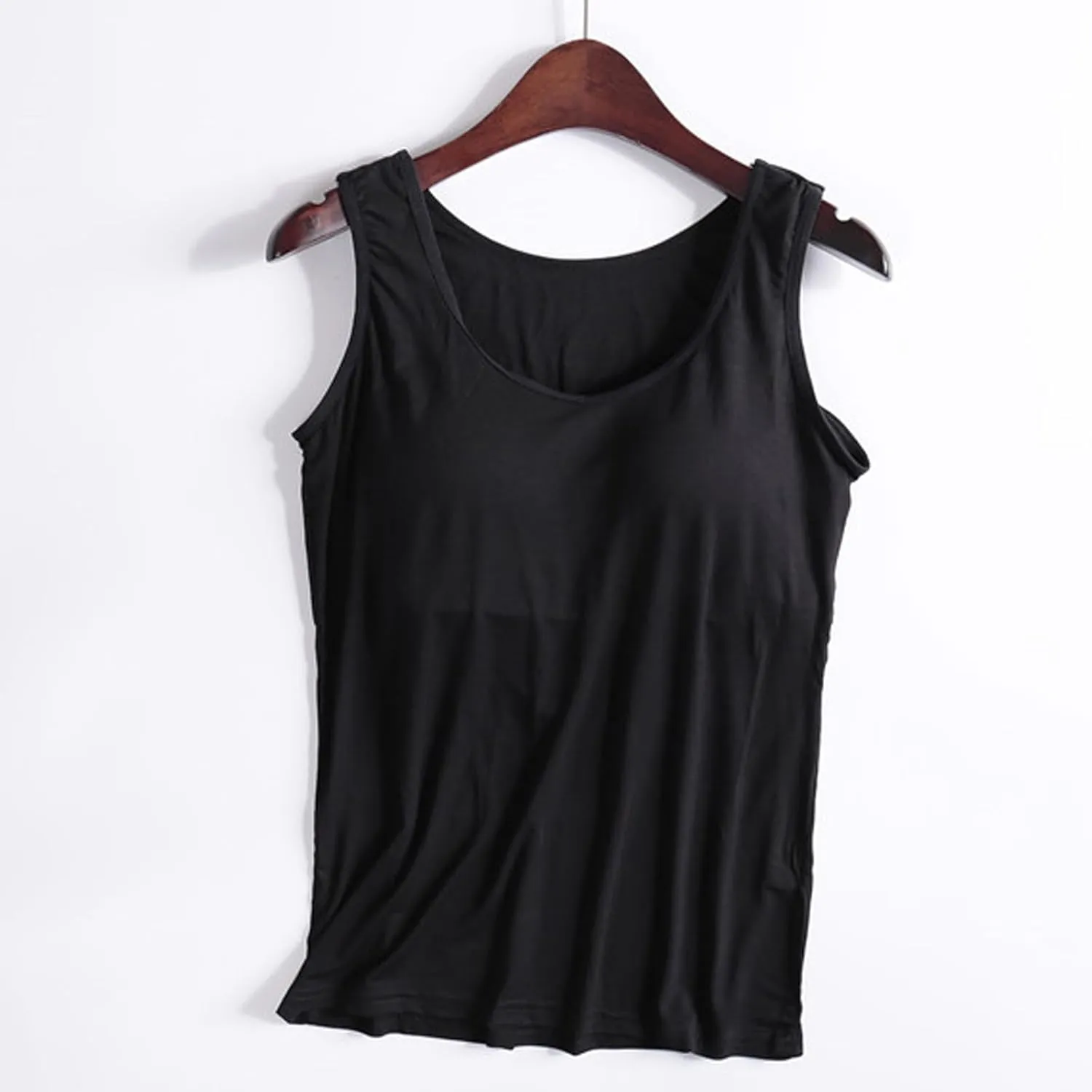Womens Tank Tops with Built in Bra Padded Loose Sleeveless Shirts Comfy Soft Camisole Summer Lightweight Tops