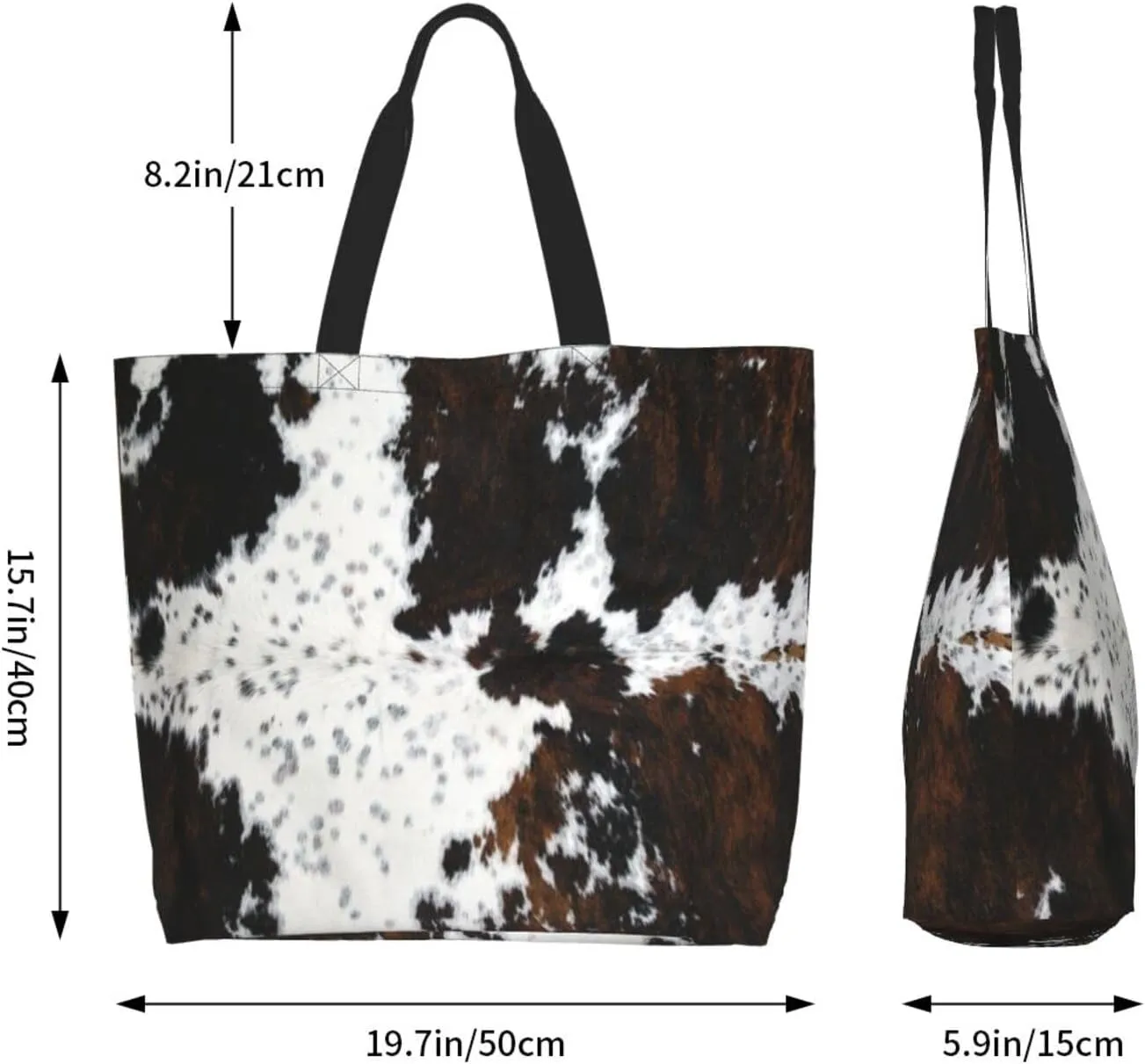 Yellow and Black Tartan Pattern Women's Tote Bag Large Capacity Single Shoulder Bags Handbag for Shopping Work