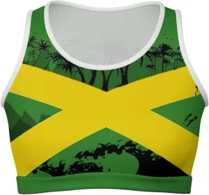 Zakqeik Womens Jamaica Flag Tank Tops Workout Cropped Casual Summer Camisole Sleeveless Tops